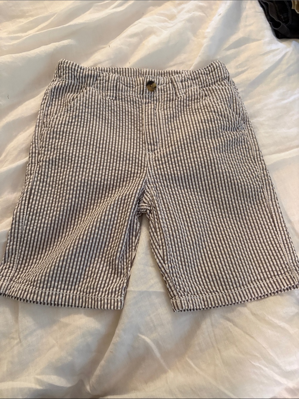 Crazy 8 Blue & White Striped Seersucker Shorts